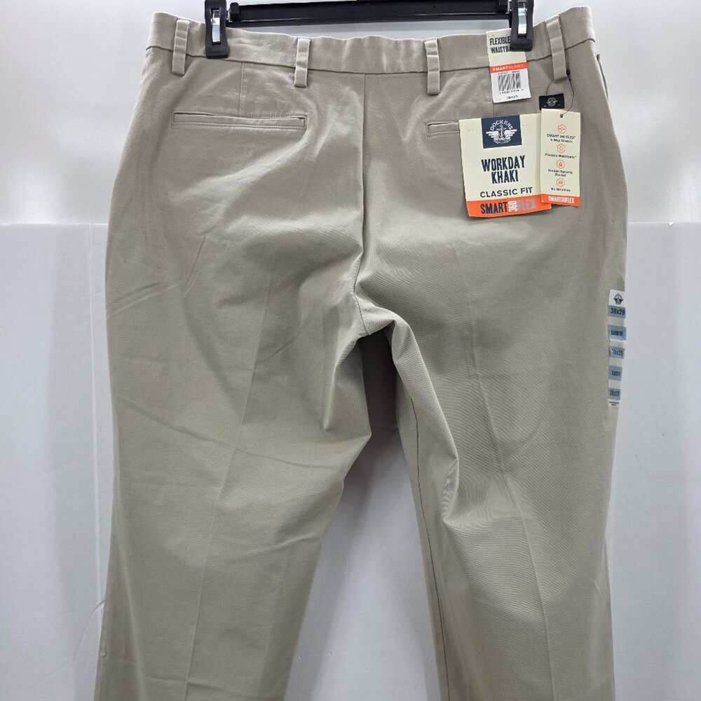 Dockers Pants Men Workday Khaki Smart 360 Flex Big/Tall Classic Fit Chino 38x29